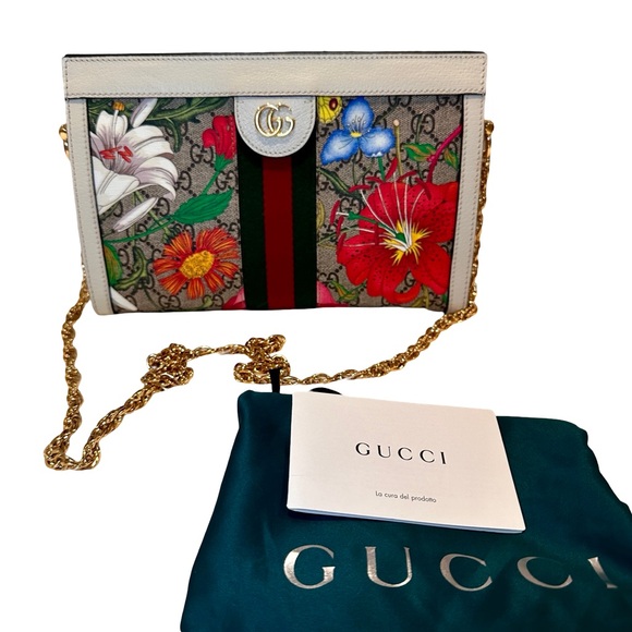 NEW Authentic Gucci Ophidia GG Flora Shoulder Bag - Picture 10 of 11